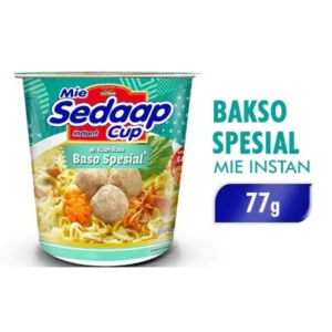 MIE SEDAAP BAKSO BASO SPECIAL CUP INSTAN KUAH (SOUP) X 12 CUPS