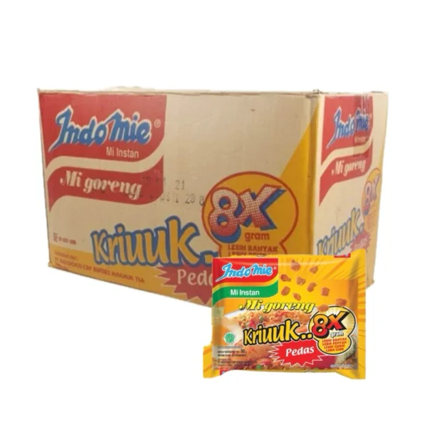 INDOMIE MI GORENG KRIUK 8X PEDAS 90G X 40 PKTS